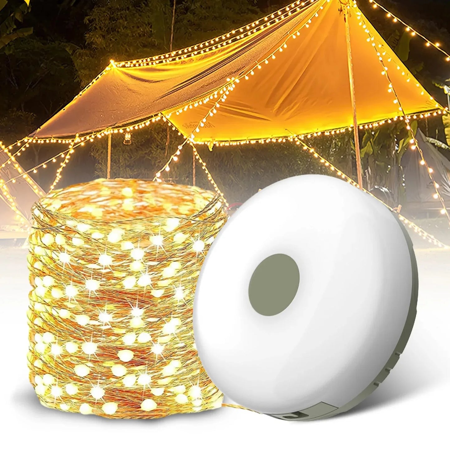 Luces de Camping 2 en 1 Impermeables y Portátiles USB