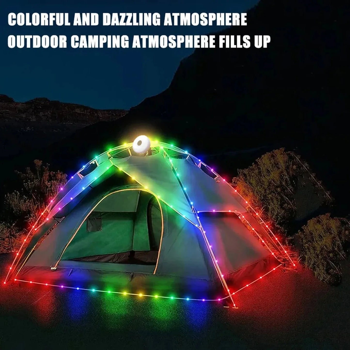 Luces de Camping 2 en 1 Impermeables y Portátiles USB